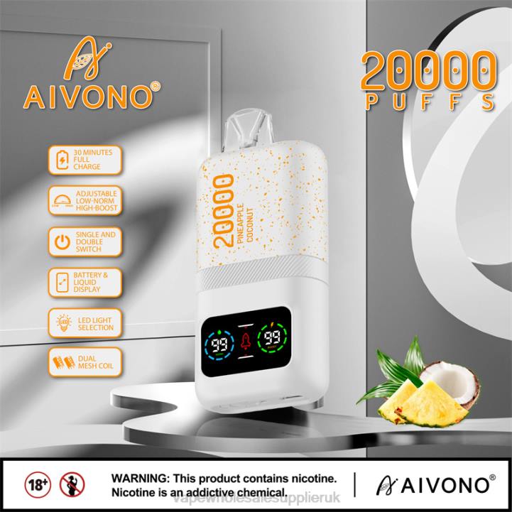 Aivono AIM magic 20000 Pineapple Coconut Ice - LRB476 Vape Wholesale Near Me