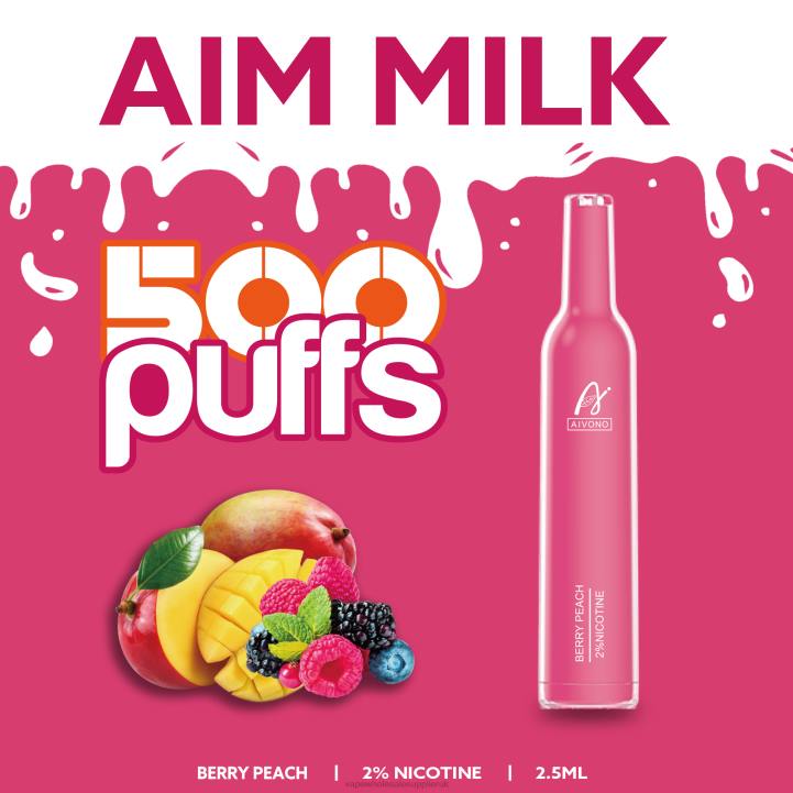 Aivono AIM MILK 500 Berry Peach - LRB4273 Vape Wholesale Supplier UK