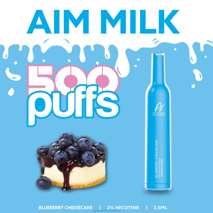 Aivono AIM MILK 500 Blueberry Cheese Cake - LRB4274 Vape Wholesale Near Me