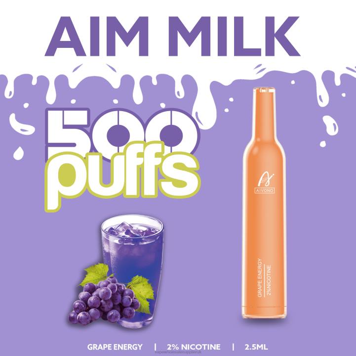 Aivono AIM MILK 500 Grape Energy - LRB4265 Vape Wholesale Near Me