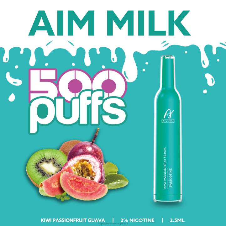 Aivono AIM MILK 500 Kiwi Passionfruit Guava - LRB4272 Vape Wholesale Supplier