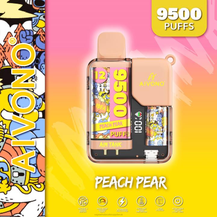 Aivono AIM TANK 9500 Peach Pear - LRB441 Vape Wholesale Price List