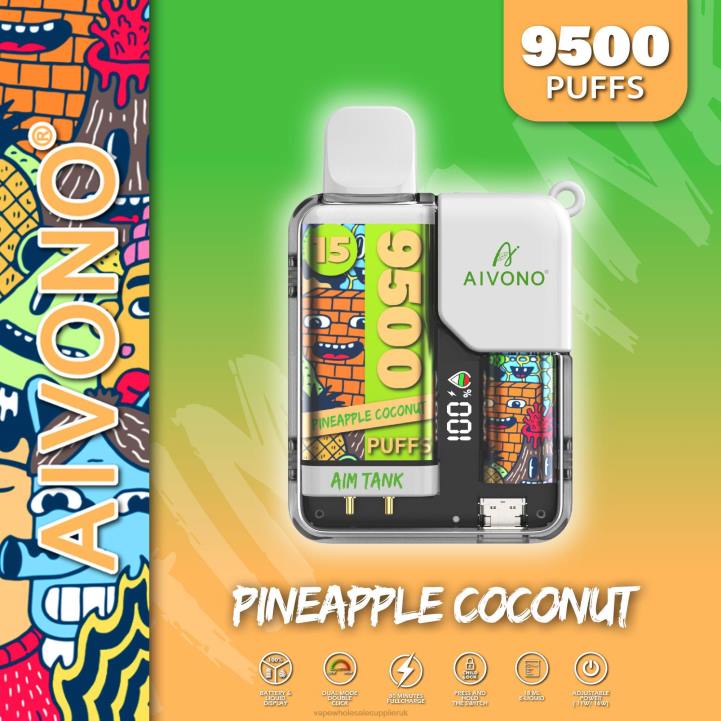 Aivono AIM TANK 9500 Pineapple Coconut - LRB440 Vape Wholesale Near Me
