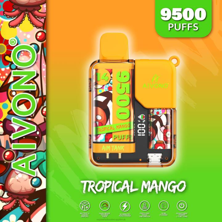 Aivono AIM TANK 9500 Tropical Mango - LRB439 Vape Wholesale Supplier UK