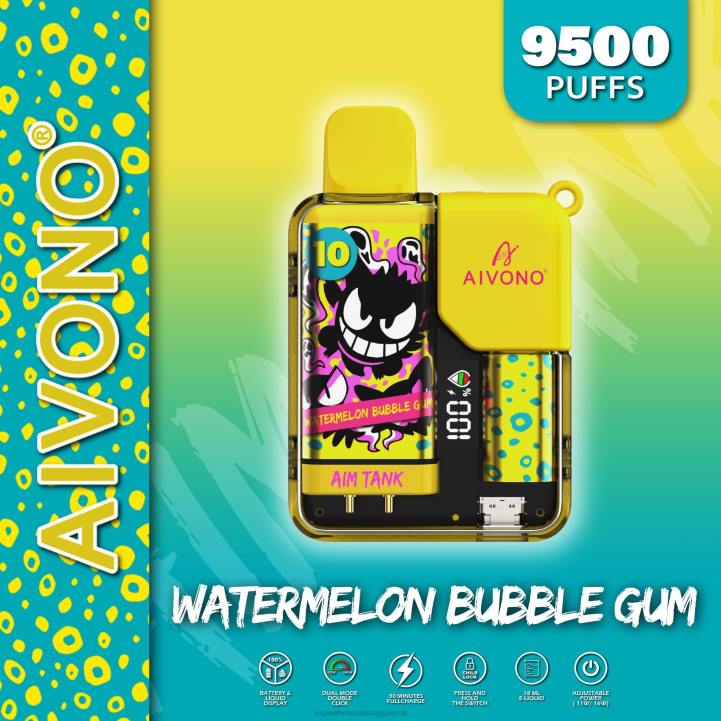 Aivono AIM TANK 9500 Watermelon Bubble Gum - LRB444 Electronic Cigarette Wholesale