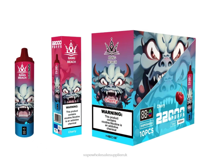 Bang Beach 22000 Puffs Smart Screen 222V817 - Vape Wholesale Supplier Uk Cherry