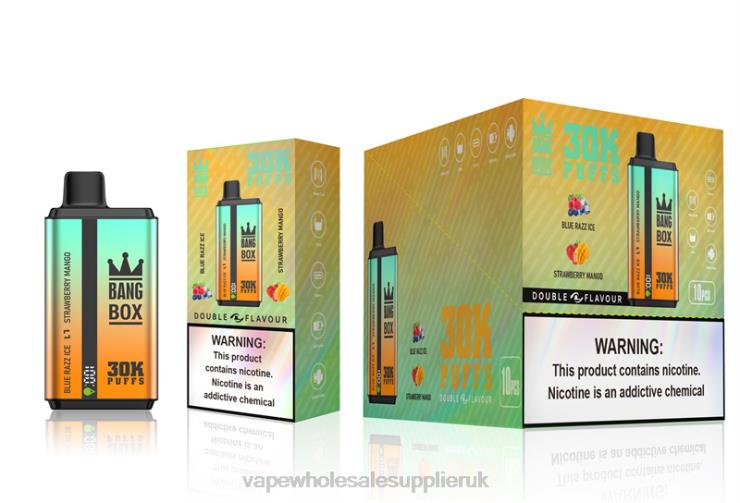 Bang Box 30000 Puffs Dual Flavors 222V873 - Vape Wholesale Birmingham Blue Razz Ice & Strawberry Mango