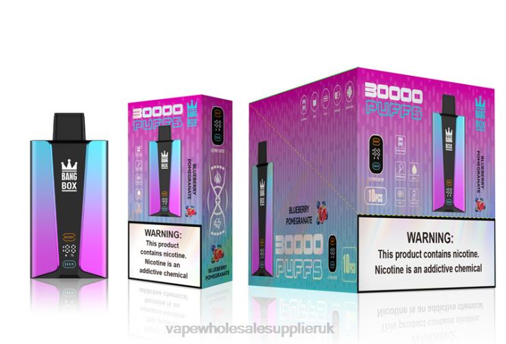 Bang Box 30000 Puffs Smart Screen 222V880 - Vape Wholesale Birmingham Blueberry Pomgerante