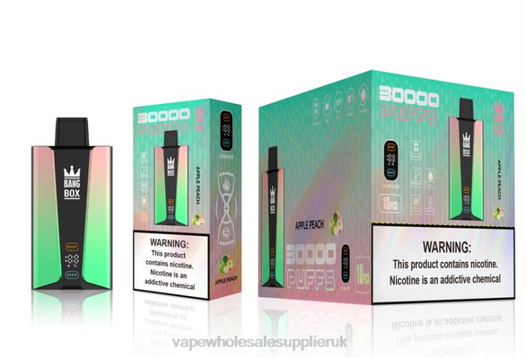 Bang Box 30000 Puffs Smart Screen 222V883 - Vape Wholesale Supplier Apple Peach