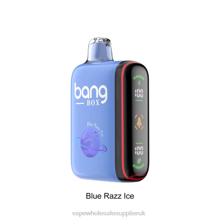 Bang Box 9000-18000 Puffs Intelligent Power Display 222V826 - Vape Wholesale Price List Blue Razz Ice