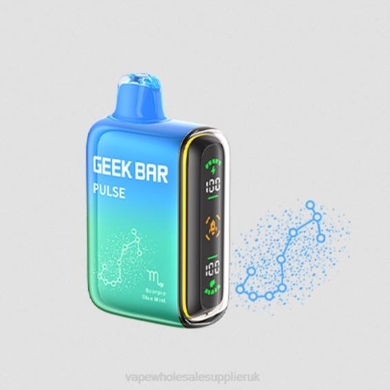 Vape Wholesale Supplier UK 022N73 | GEEK BAR Pulse Blue Mint Zodiac Edition 7500 PUFFS/15000 PUFFS