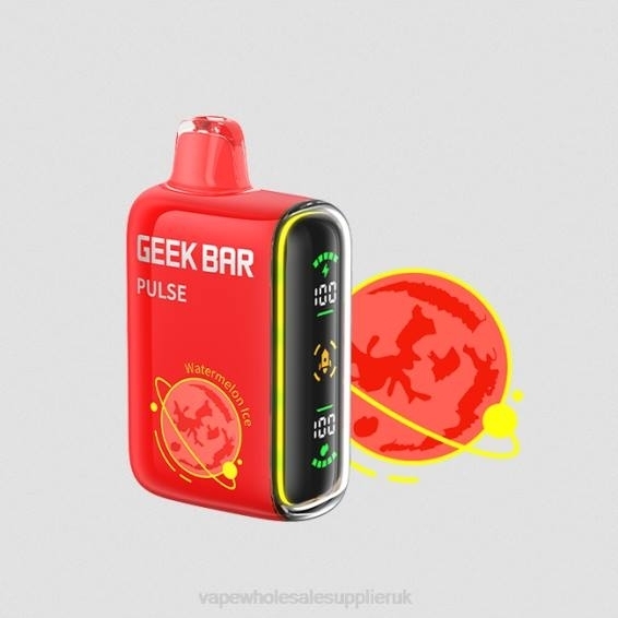 Vape Wholesale UK Manchester 022N80 | GEEK BAR Pulse Watermelon Ice Planet Edition 7500 PUFFS/15000 PUFFS