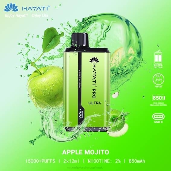 Vape Wholesale Price List 022N205 | Hayati Pro Ultra Apple Mojito