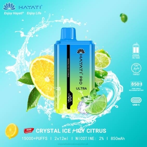 Vape Wholesale Supplier UK 022N223 | Hayati Pro Ultra Crystal Ice/Icy Citrus
