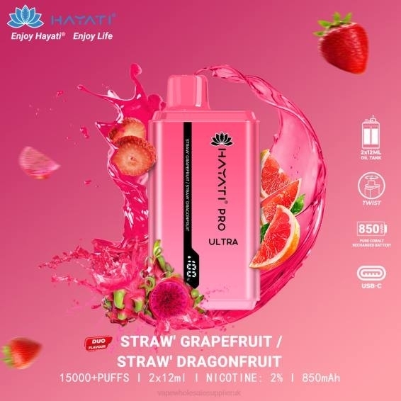 Vape Wholesale UK 022N231 | Hayati Pro Ultra Strawberry Grapefruit/Strawberry Dragonfruit