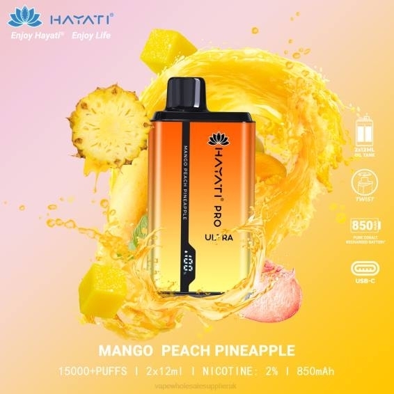 Vape Wholesale UK Discount Code 022N209 | Hayati Pro Ultra Mango Peach Pineapple