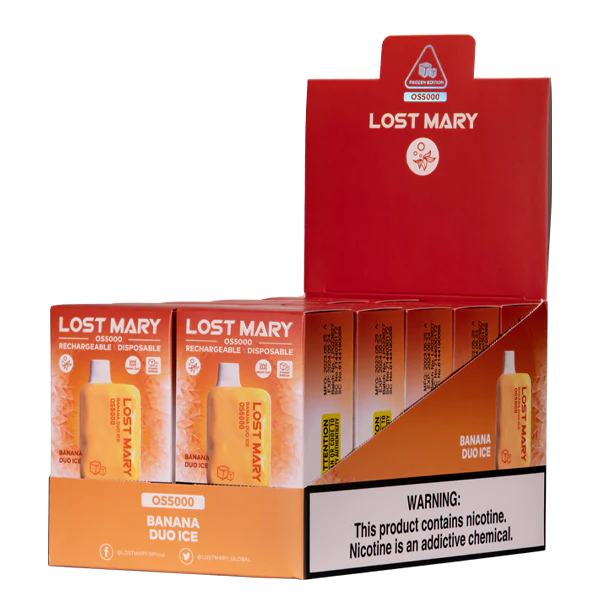 Vape Wholesale Supplies 022N107 | LOST MARY OS5000 Banana Duo Ice