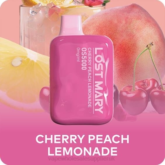 Vape Wholesale UK 022N511 | LOST MARY OS5000 Cherry Peach Lemonade 0mg/ml
