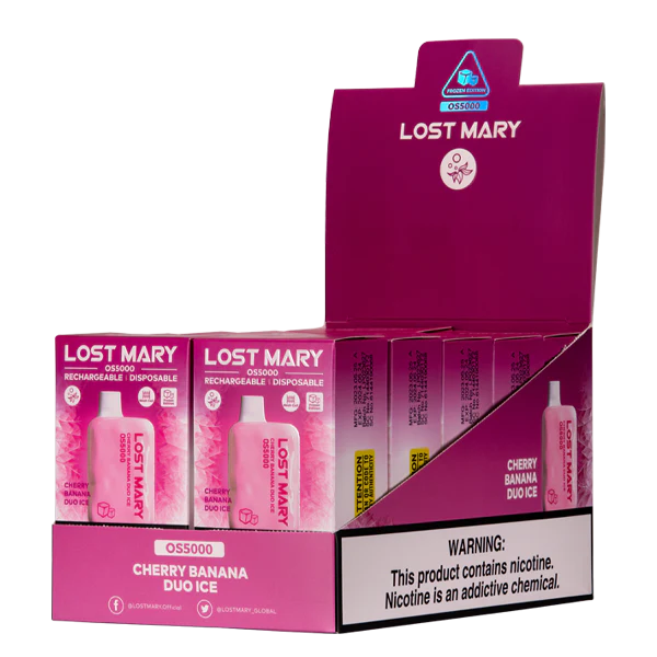 Vape Wholesale UK Ltd 022N108 | LOST MARY OS5000 Cherry Banana Duo Ice