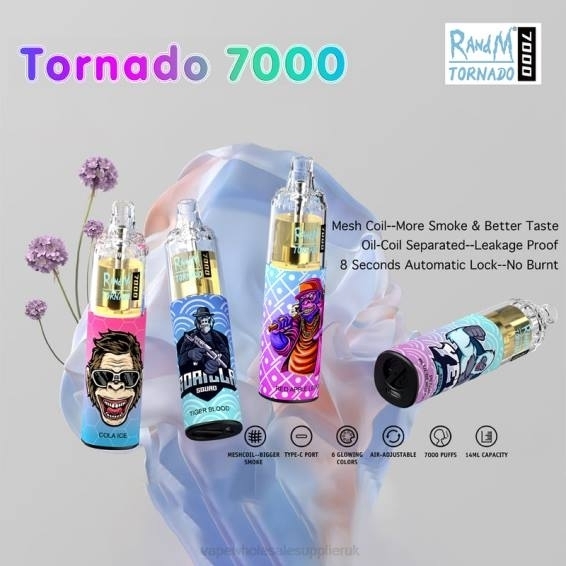Vape Wholesale UK 022N1 | RandM Tornado Disposable 7000 5%