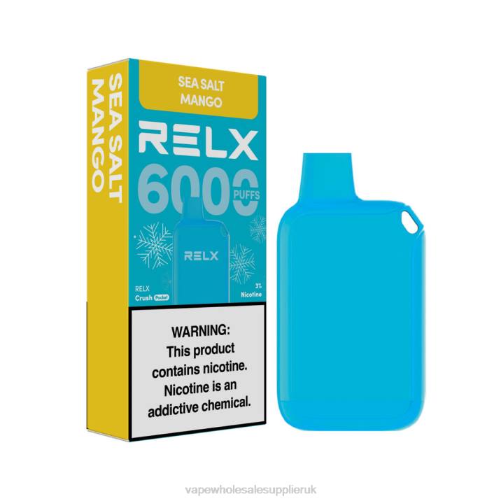 Vape Wholesale Near Me 824213 - Sea Salt Mango RELX Crush Pocket 6000 Icy