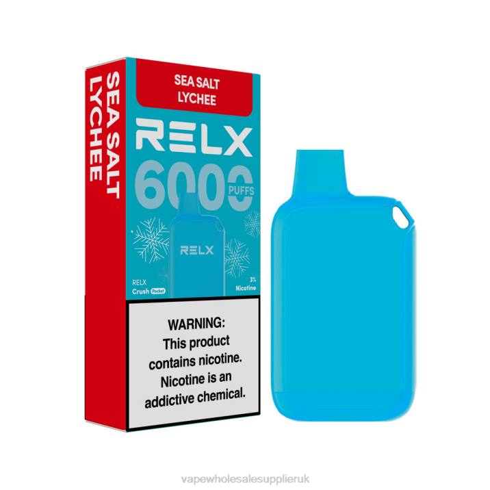 Vape Wholesale Price List 824214 - Sea Salt Lychee RELX Crush Pocket 6000 Icy