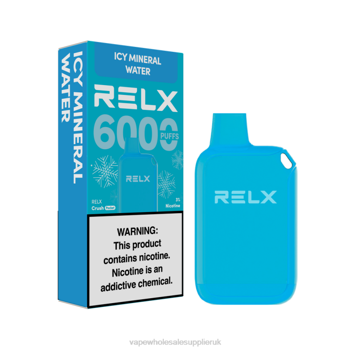 Vape Wholesale Price List 824223 - Icy Mineral Water RELX Crush Pocket 6000 Icy