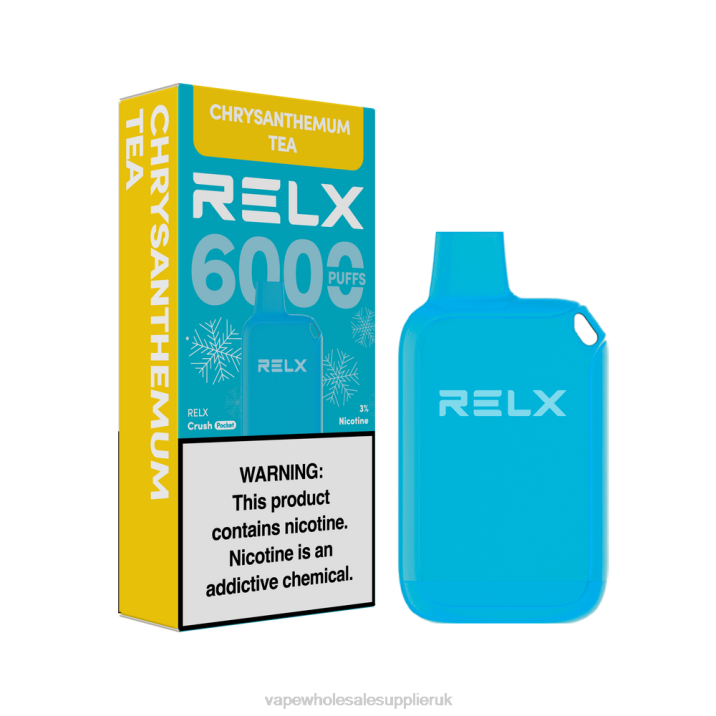 Vape Wholesale Supplier UK 824221 - Chrysanthemum Tea RELX Crush Pocket 6000 Icy