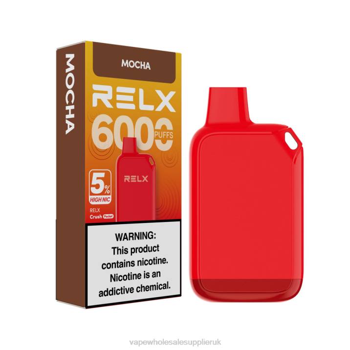 Vape Wholesale Supplies 824225 - Mocha RELX Crush Pocket 6000 5% High Nic