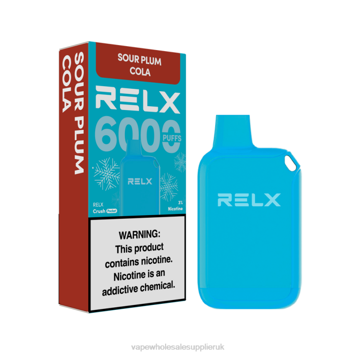 Vape Wholesale UK 824219 - Sour Plum Cola RELX Crush Pocket 6000 Icy