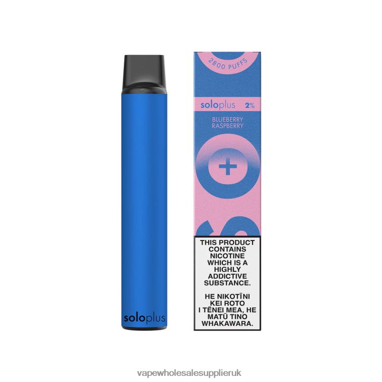 Vape Wholesale Supplier UK 884R039 - Solo Plus Disposable Vape Paradise Collection Blueberry Raspberry