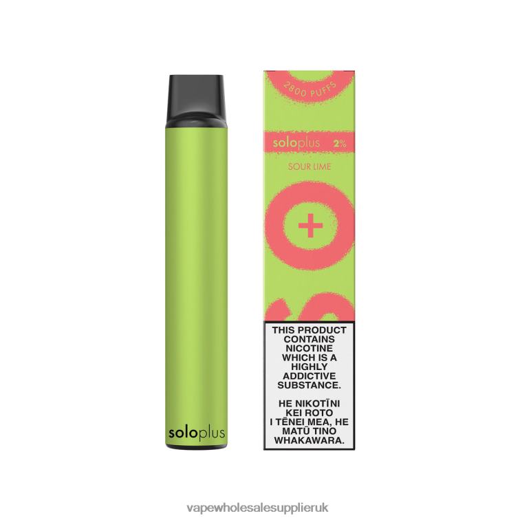 Vape Wholesale Supplies 884R034 - Solo Plus Disposable Vape Sour Lime