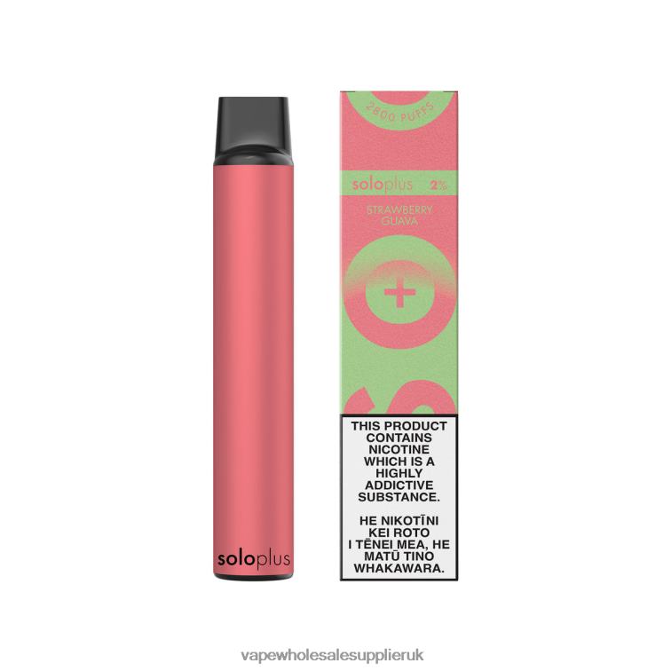Vape Wholesale UK 884R037 - Solo Plus Disposable Vape Paradise Collection Strawberry Guava