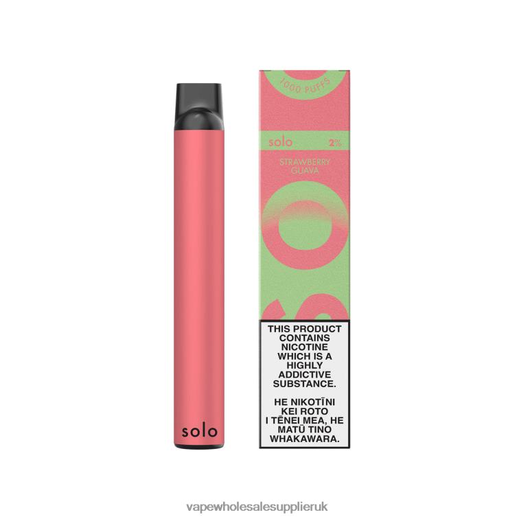 Vape Wholesale Supplier UK 884R021 - Solo Disposable Vape Paradise Collection Strawberry Guava