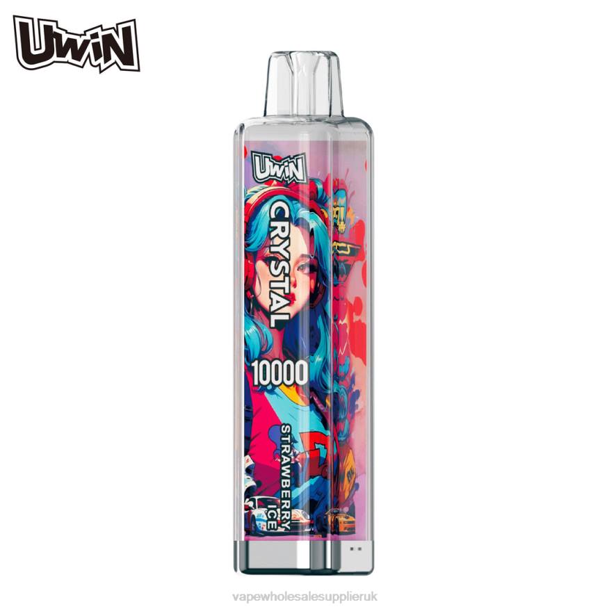 Vape UK Wholesale Strawberry Ice | UWIN CRYSTAL 10000 DISPOSABLE VAPE V62L9