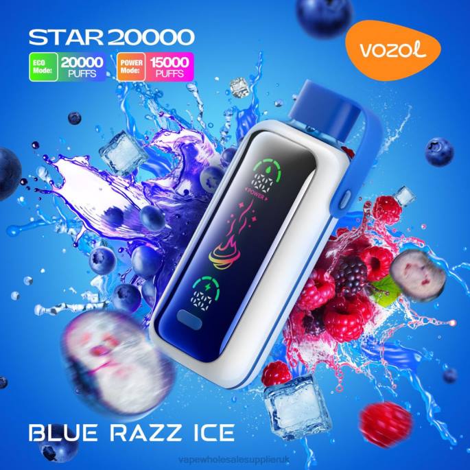 VOZOL STAR 20000 P4T84 BLUE RAZZ ICE Vape Wholesale Near Me