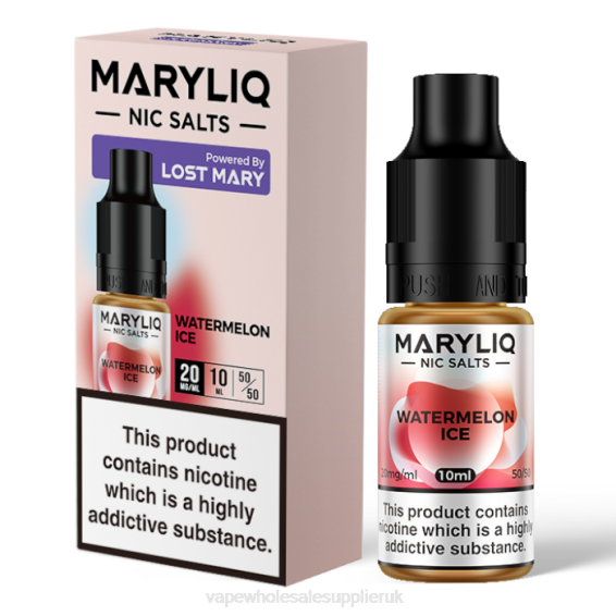 Vape Wholesale Supplier UK 022N463 | LOST MARY MARYLIQ Watermelon Ice Nic Salts - 10ml - 20mg