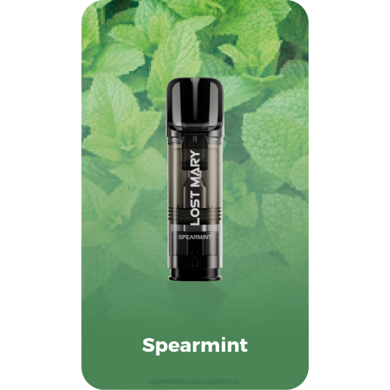 Vape Wholesale UK Discount Code 022N429 | LOST MARY Tappo Spearmint Pre-Filled Replacement Pods