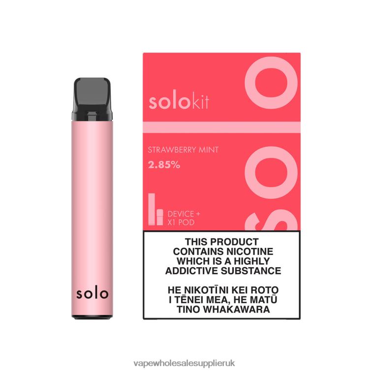 Vape Wholesale Price List 884R041 - Solo Pod Kit Strawberry Mint